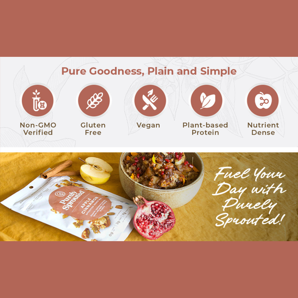 Apple Cinnamon Sprouted Snack Mix 4 oz bag