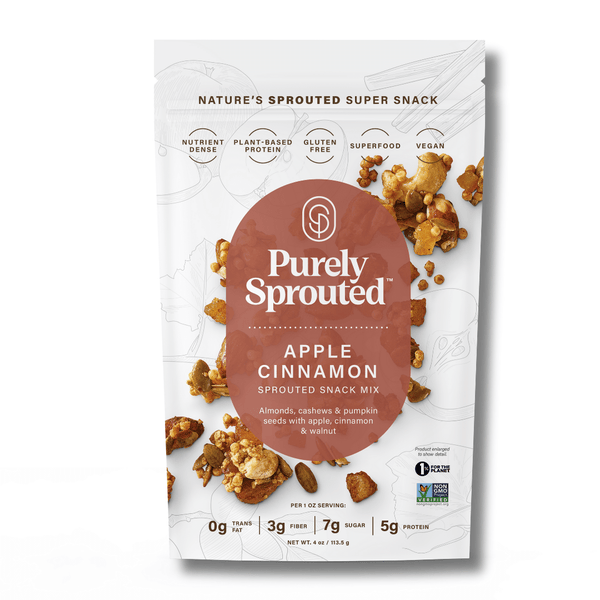 Apple Cinnamon Sprouted Snack Mix 4 oz bag