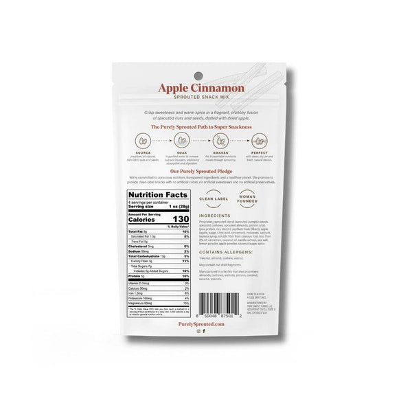 Apple Cinnamon Sprouted Snack Mix 4 oz bag