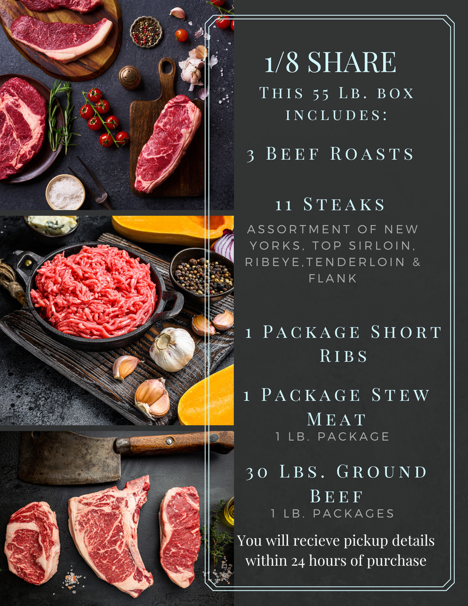 1/8 BEEF SHARE – Wish Poosh Meat Co.
