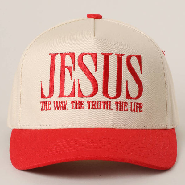 JESUS Typography Embroidered Trucker Hat