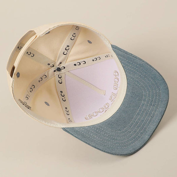 God Is Good All The Time Embroidery Trucker Hat