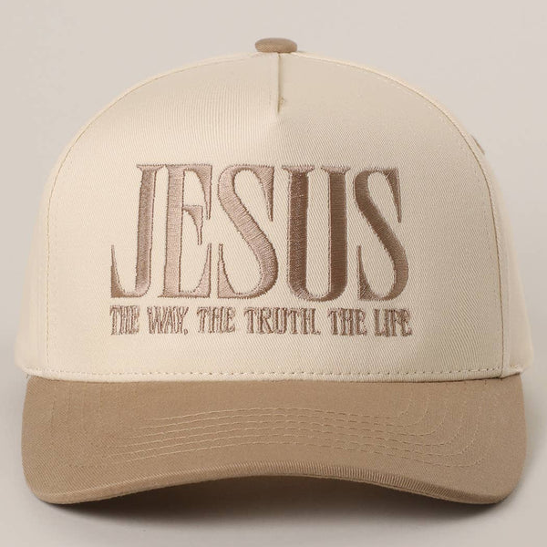 JESUS Typography Embroidered Trucker Hat