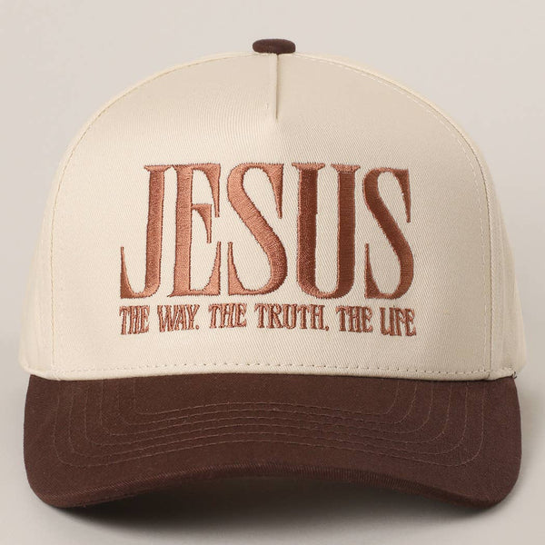 JESUS Typography Embroidered Trucker Hat