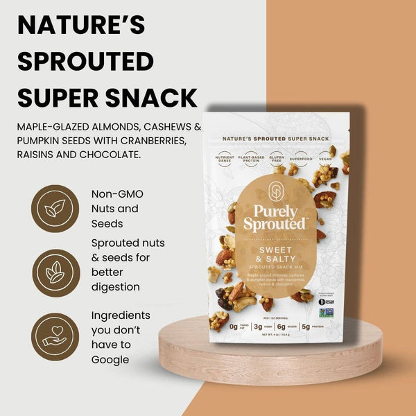 Sprouted Snack Mix Sweet & Salty 4 oz bag