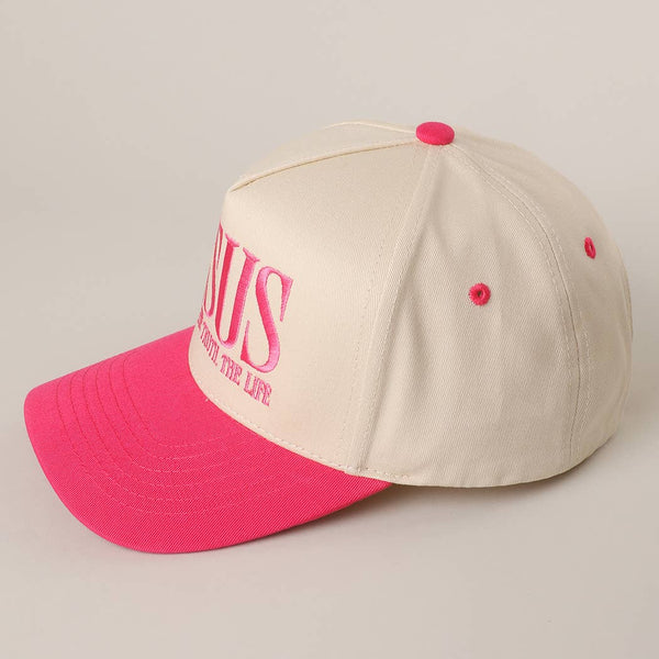 JESUS Typography Embroidered Trucker Hat