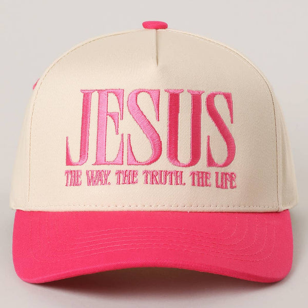 JESUS Typography Embroidered Trucker Hat