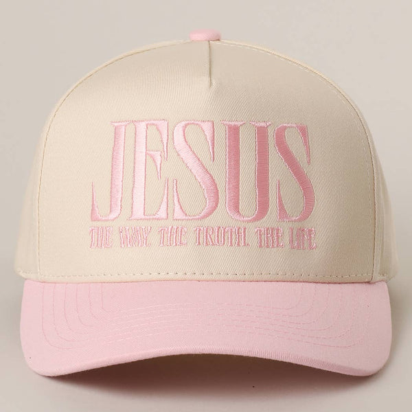 JESUS Typography Embroidered Trucker Hat
