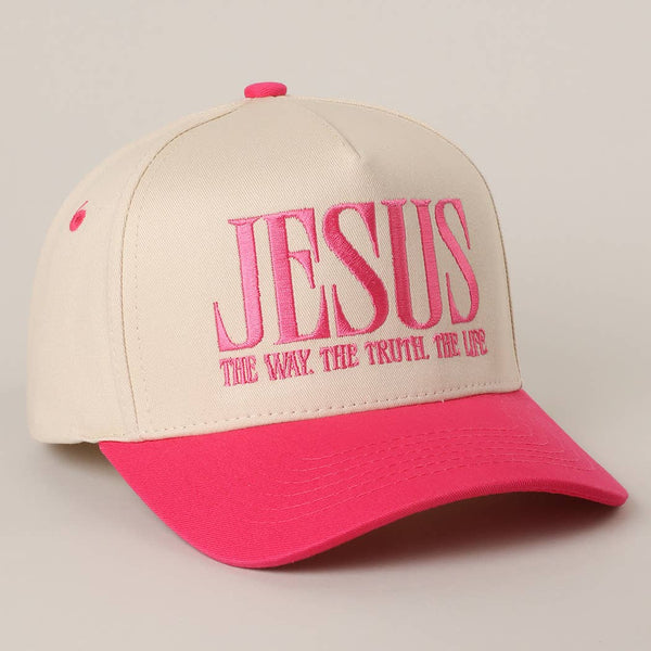 JESUS Typography Embroidered Trucker Hat